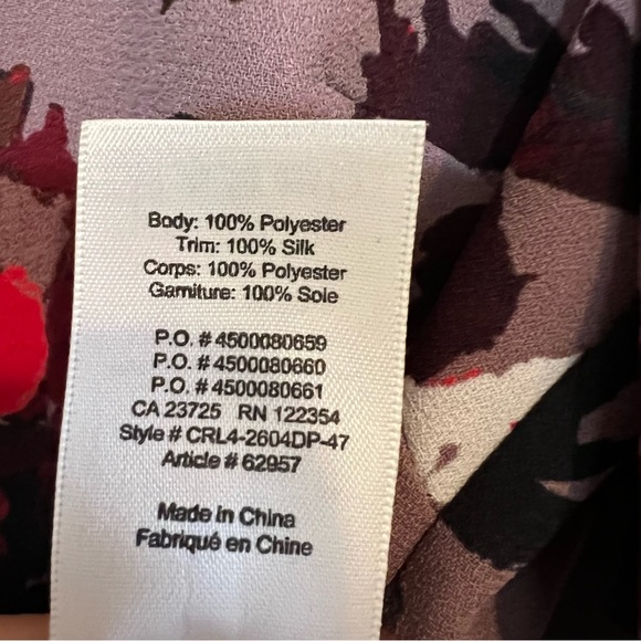 Wilfred Cambrai blouse, floral cropped short sleeves size XS excellent condition - Picture 12 of 12